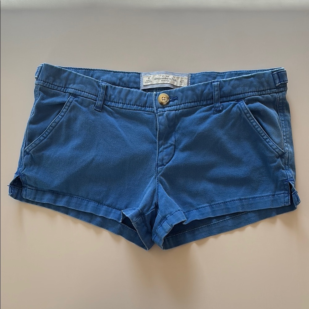 Abercrombie & Fitch Low Rise Blue Y2K Shorts Size‎ 4 Size 27